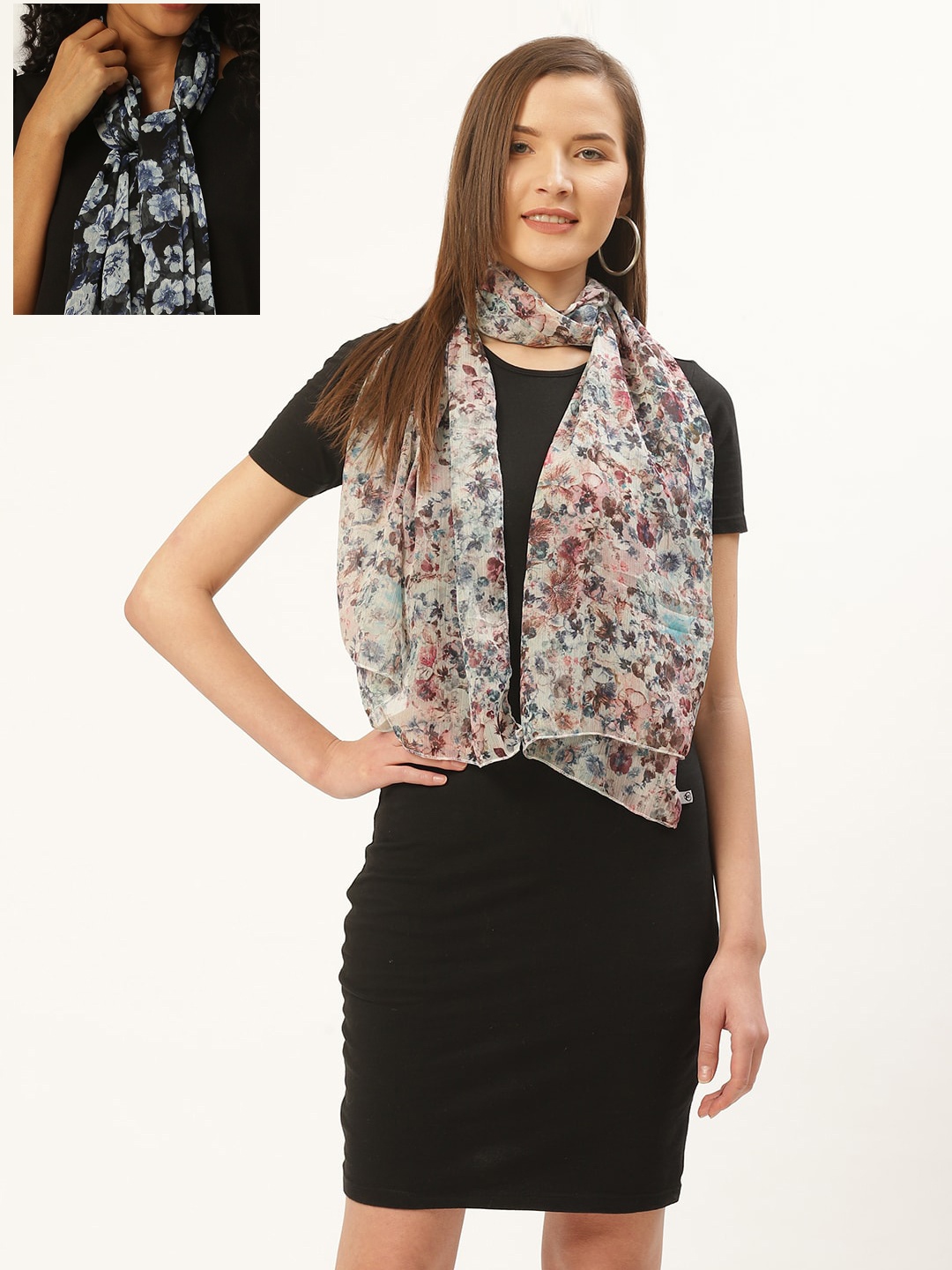 Trend Arrest Women Pack Of 2 Printed Scarf, Multi