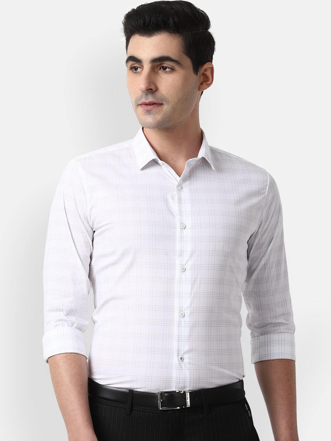

Louis Philippe Sport Men White Slim Fit Checked Casual Shirt