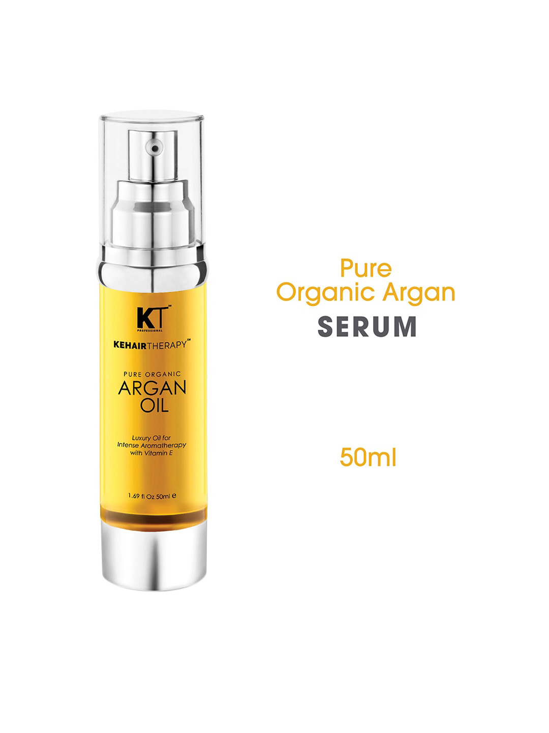 

KT Professional Kehairtherapy Pure Organic Argan Hair Oil & Serum - 50 ml, Yellow