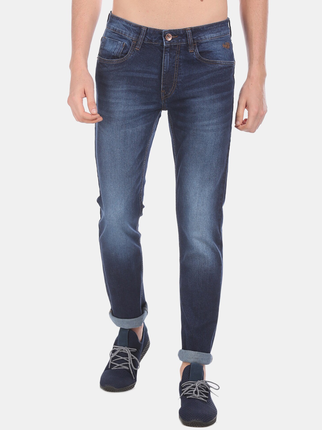 

Flying Machine Men Blue Slim Fit Mid-Rise Clean Look Jeans