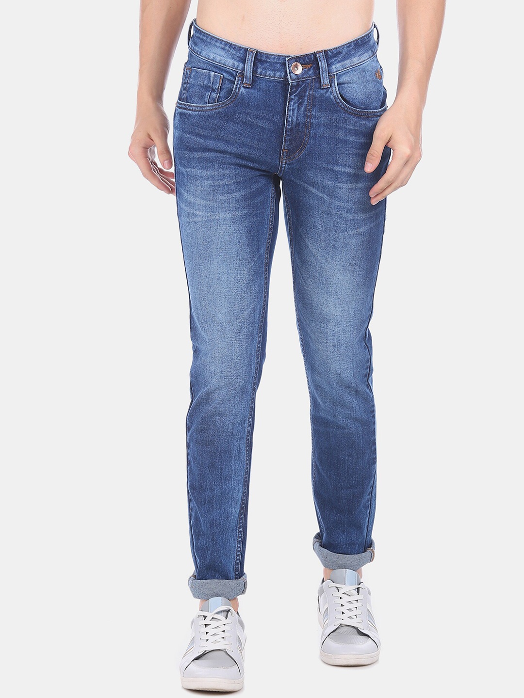 

Flying Machine Men Blue Slim Fit Mid-Rise Clean Look Jeans