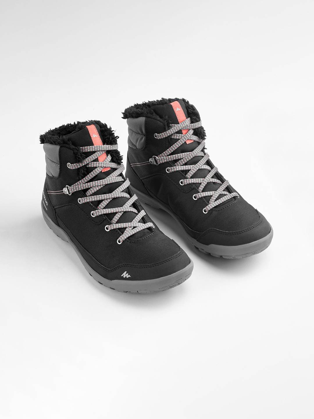 

Quechua By Decathlon Women Black Mid-Top Snow Hiking Shoes