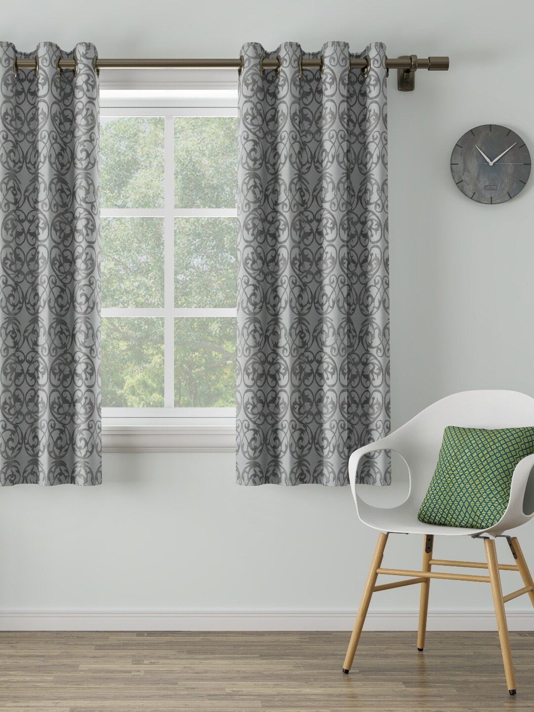 

DDecor Grey Single Window Curtain