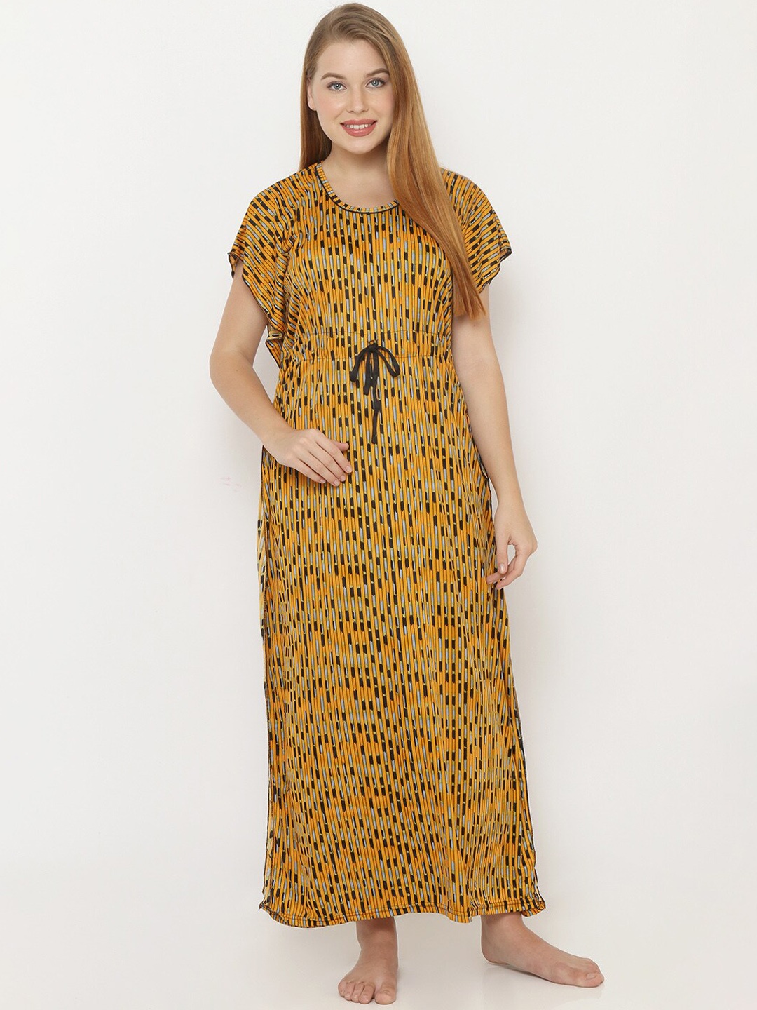 

Pretty Awesome Yellow Printed Nightdress