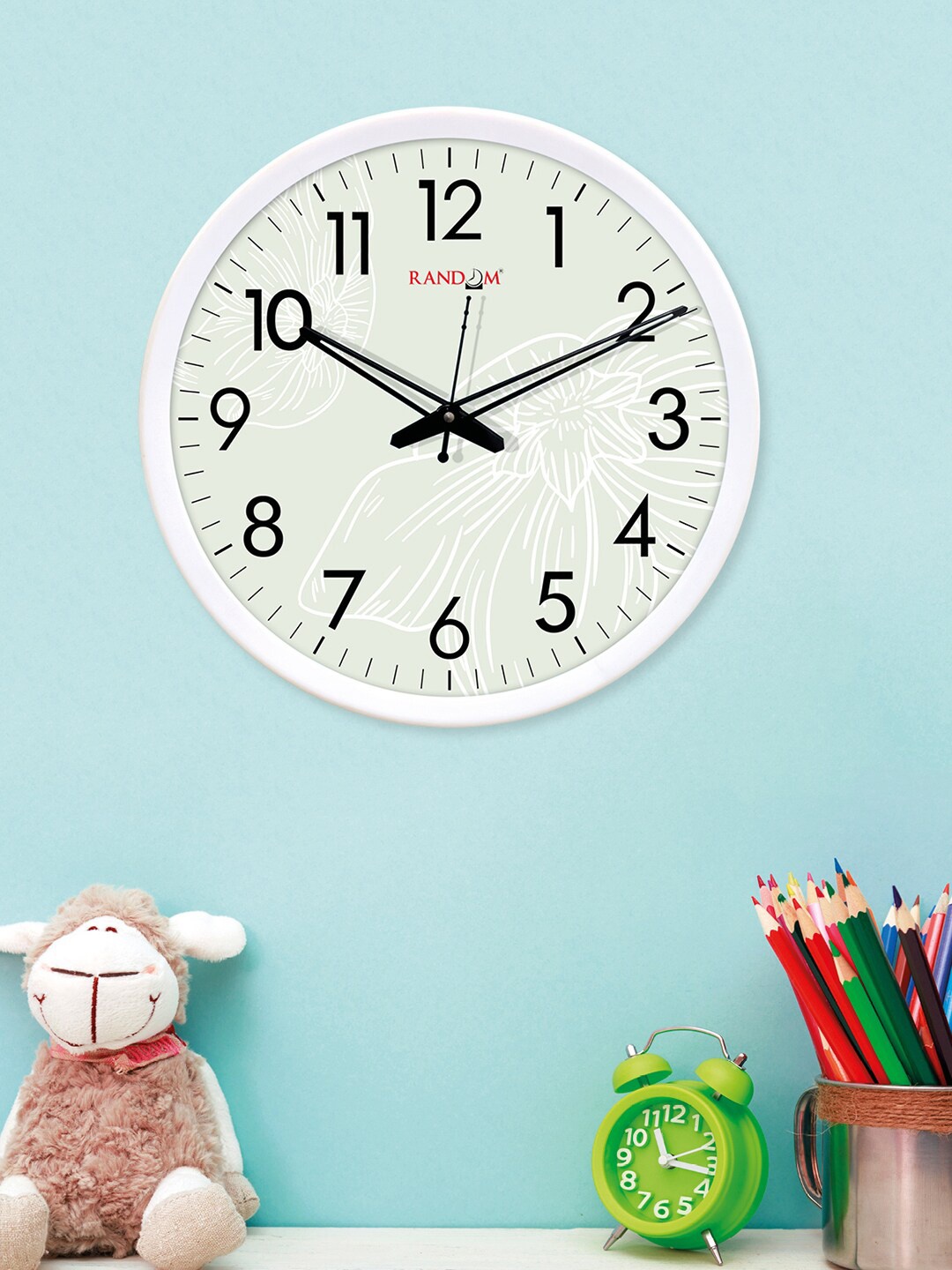 

RANDOM White Round Printed 30.48 cm Analogue Wall Clock