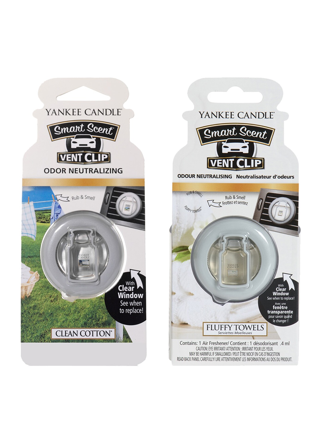

YANKEE CANDLE Set of 2 Smart Scent Vent Clip Air Freshener, White
