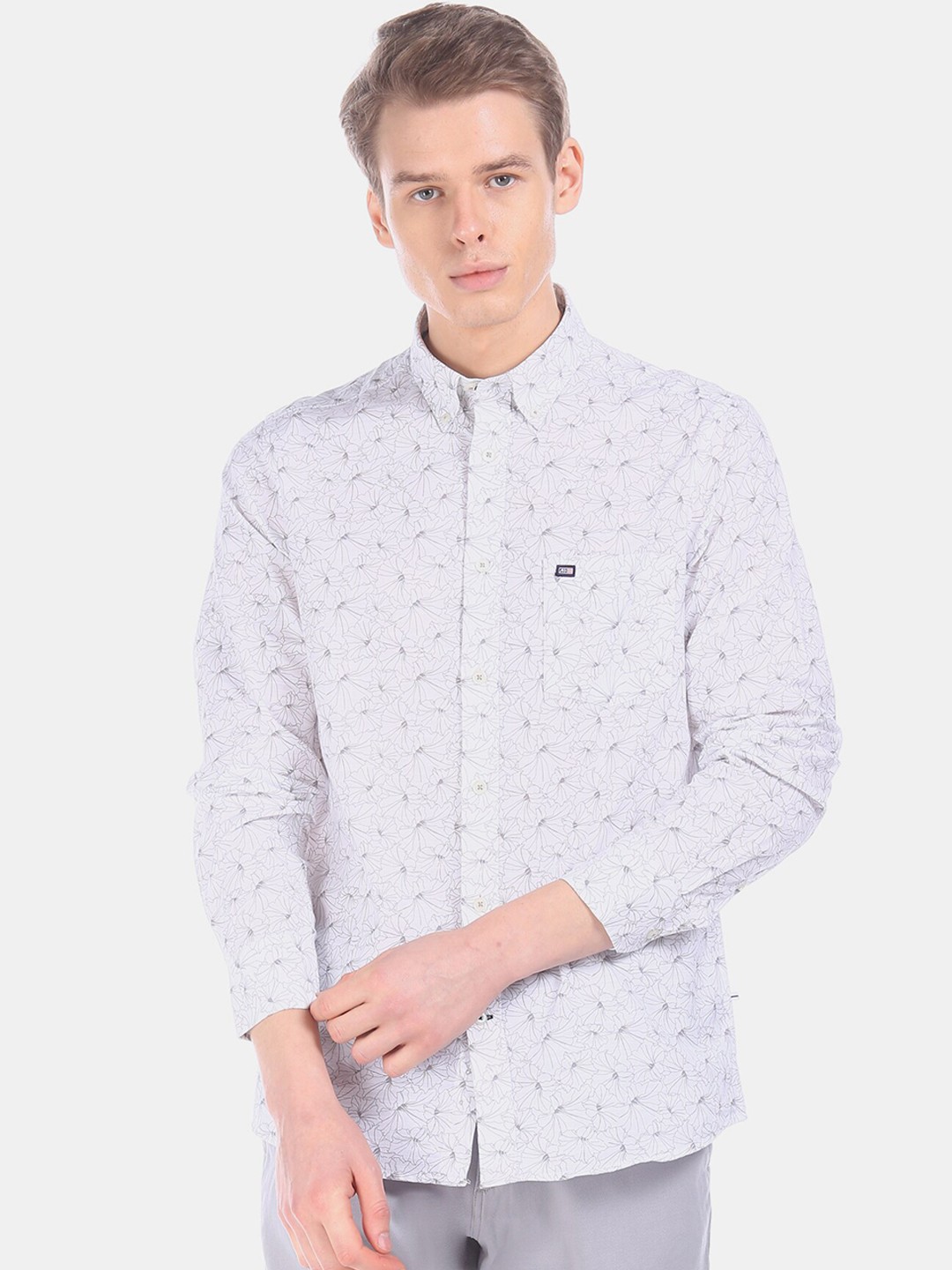

Arrow Sport Men White Regular Fit Printed Casual Shirt