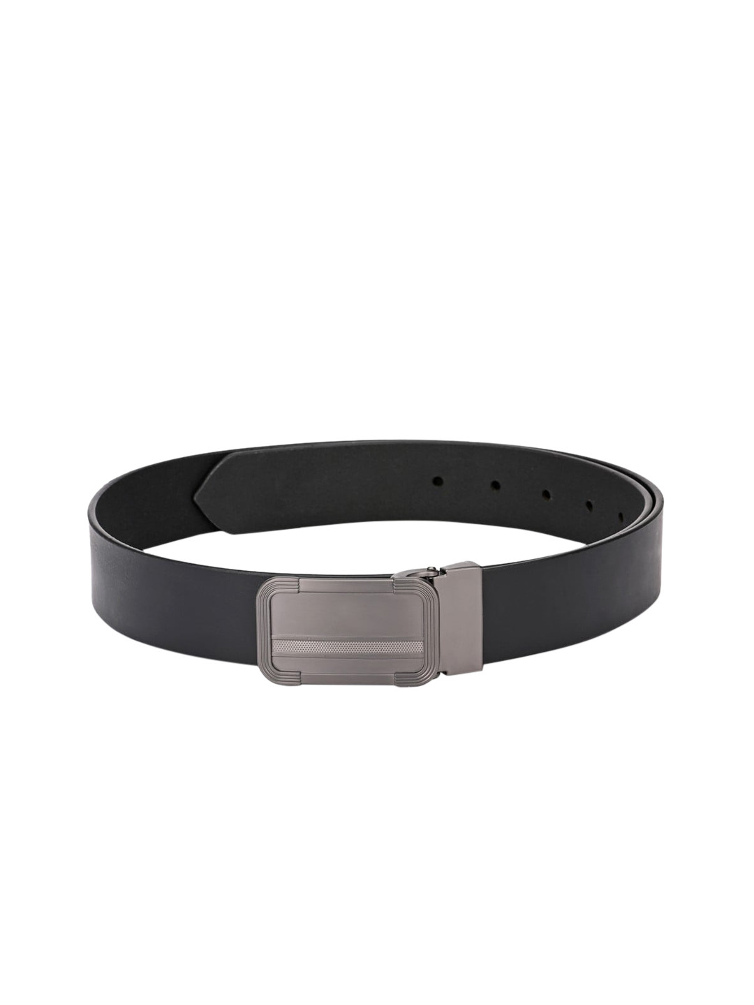 

Pacific Gold Men Black Solid Genuine Leather Belt
