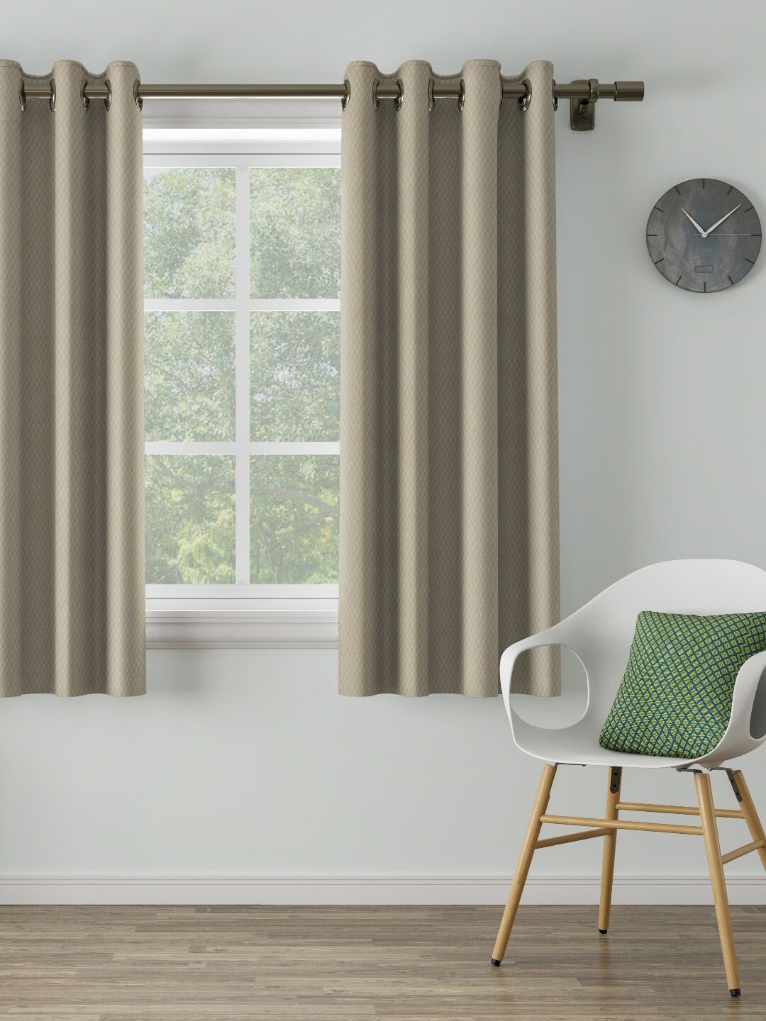 

DDecor Beige Single Window Curtain