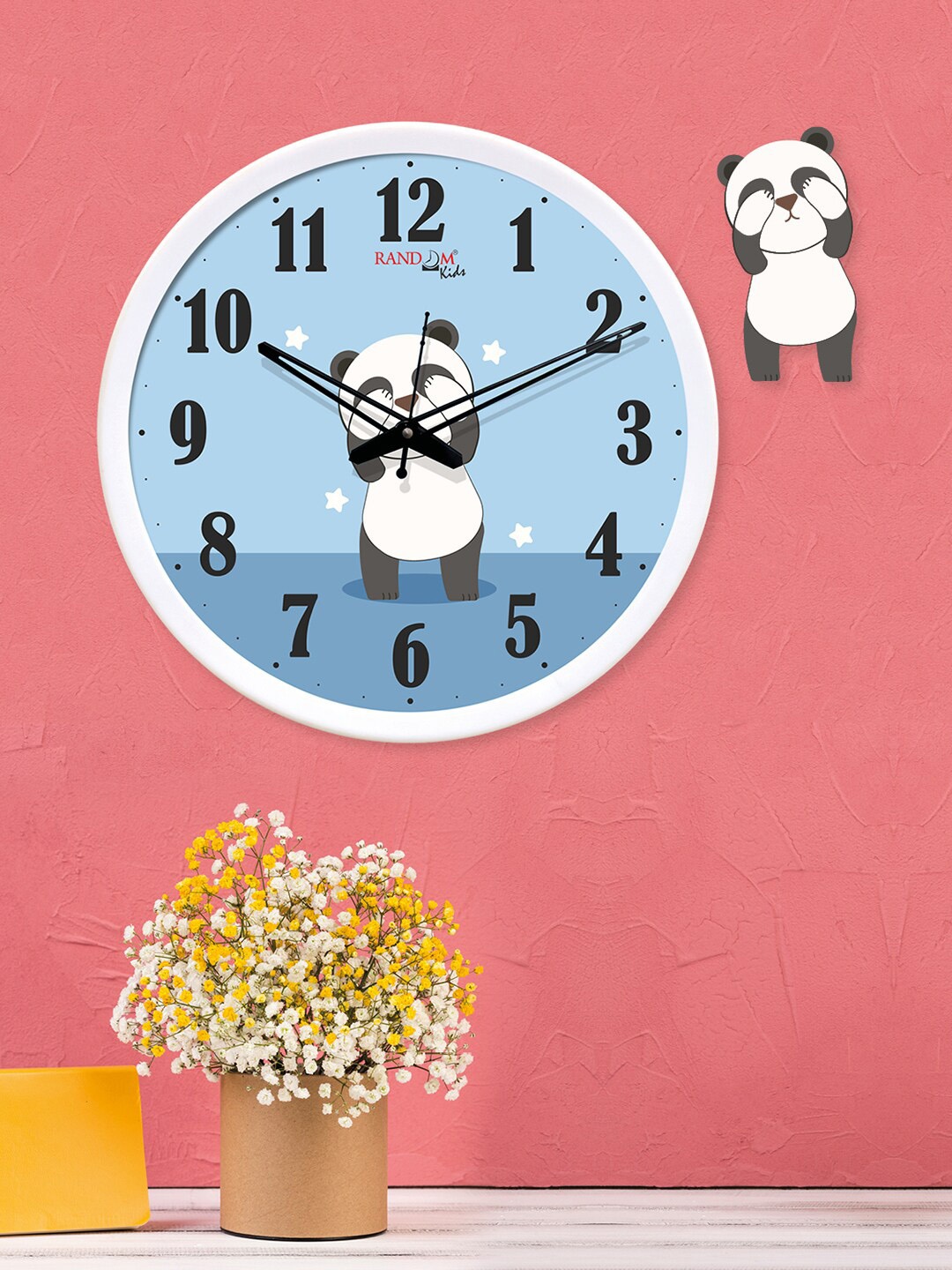 

RANDOM White & Blue Round Printed 30.48 cm Analogue Wall Clock