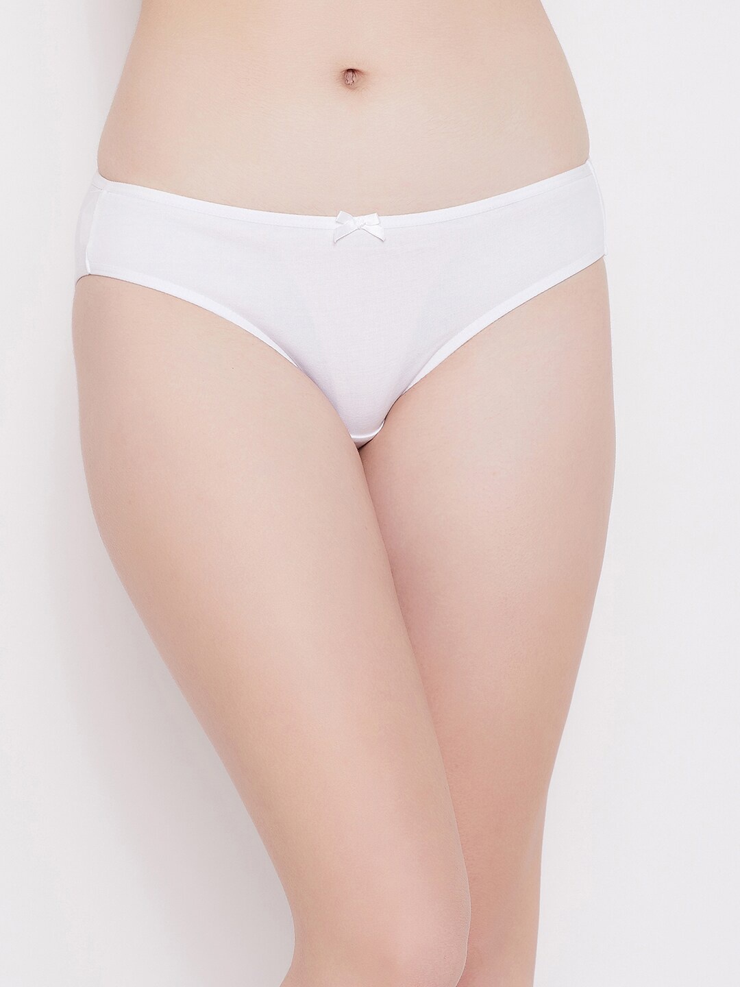 

Clovia Women White Solid Bikini Briefs PN1219P183XL