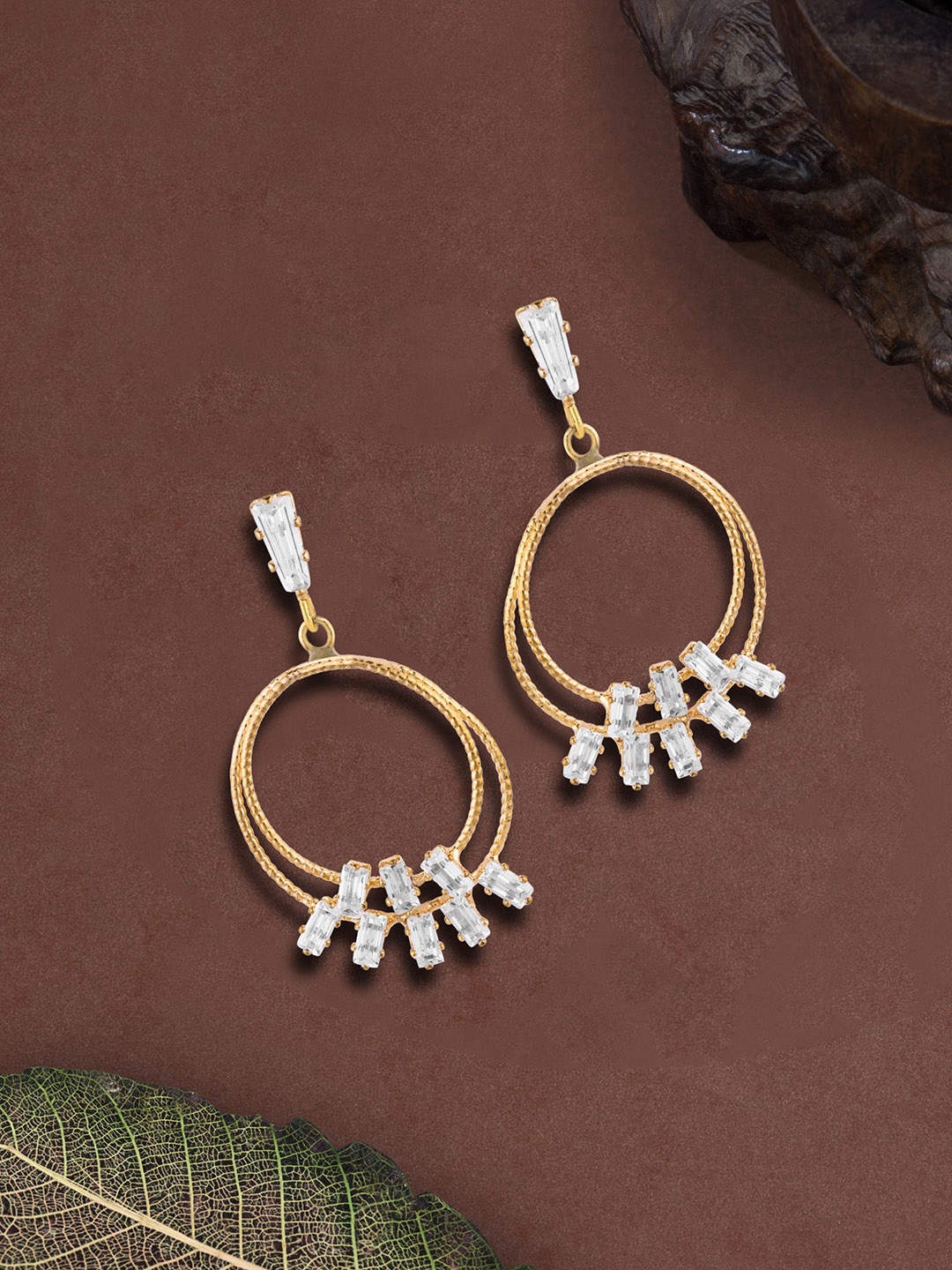 

E2O Gold-Plated Handcrafted Contemporary Drop Earrings
