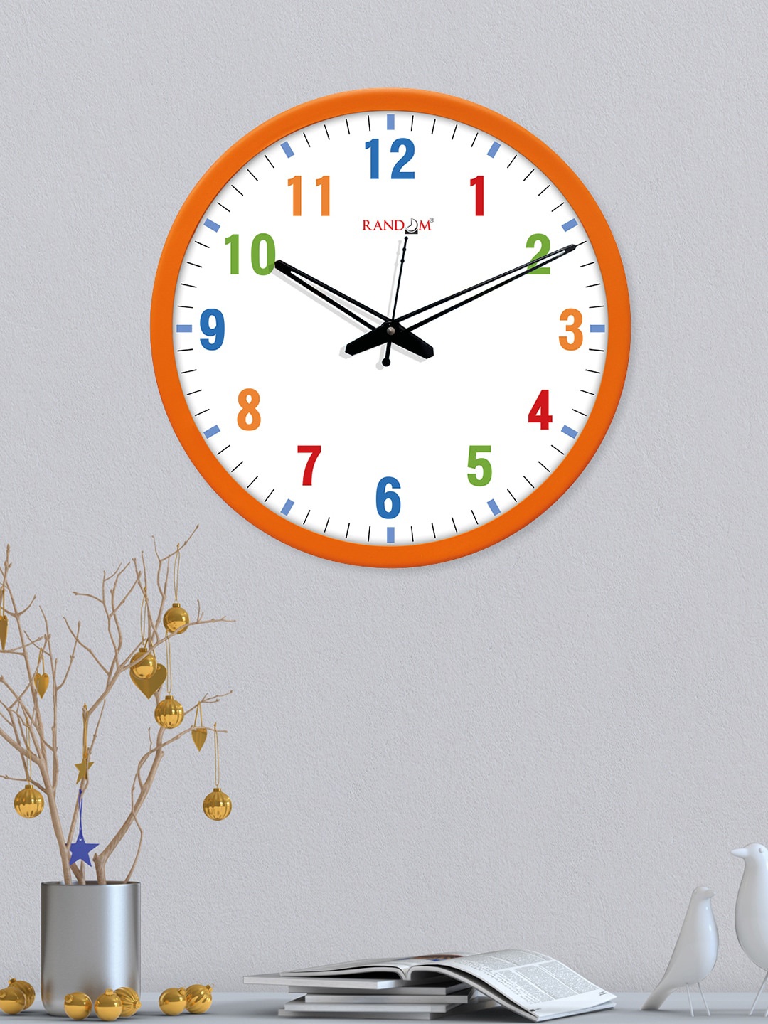 

RANDOM Multicolour Round Printed Analogue Wall Clock, Multi