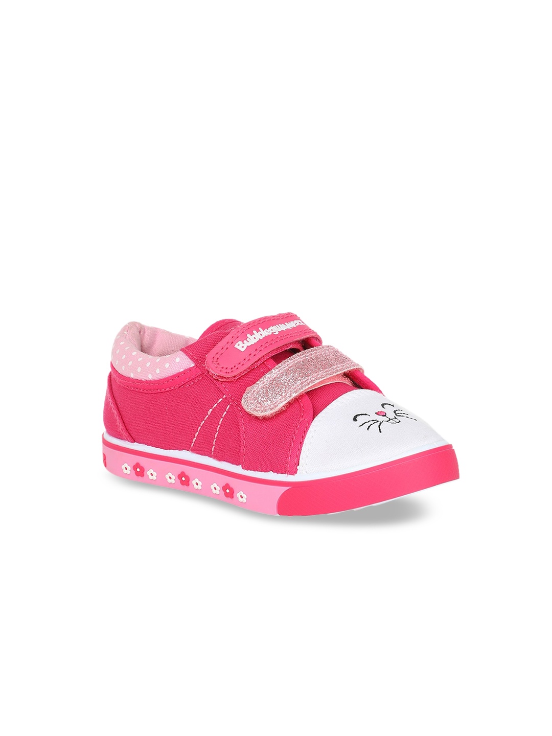 

Bubblegummers Girls Pink Printed Sneakers