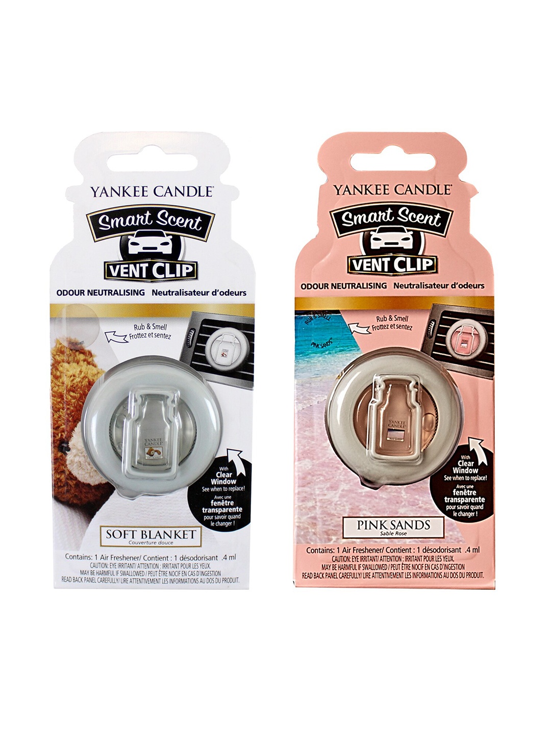 

YANKEE CANDLE Set of 2 Smart Scent Vent Clip Car Freshener, White