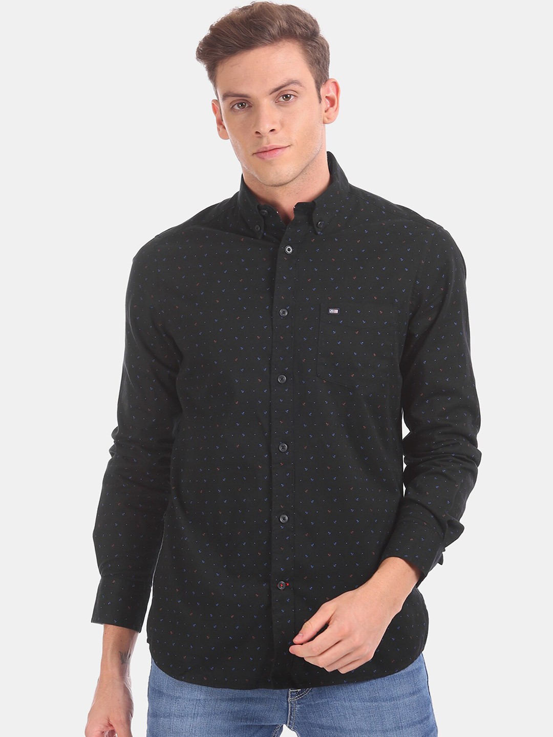 

Arrow Sport Men Black Regular Fit Printed Casual Shirt