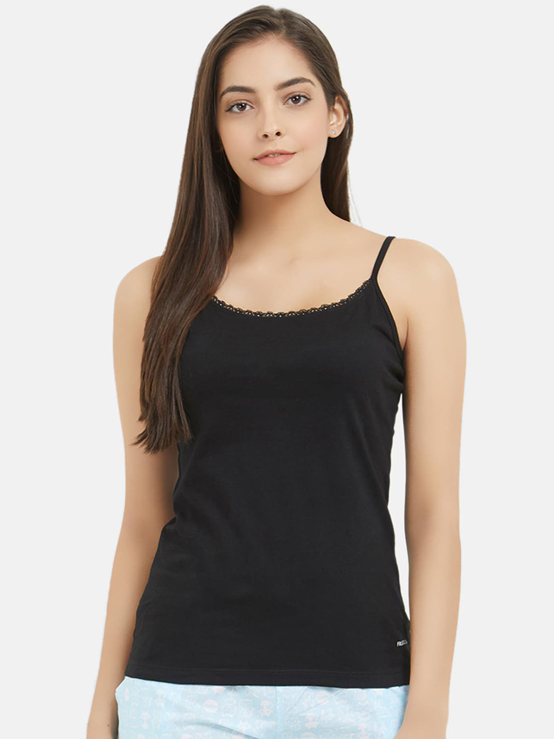 

Fruit of the loom Women Black Solid Camisoles FCAS02-A1S1