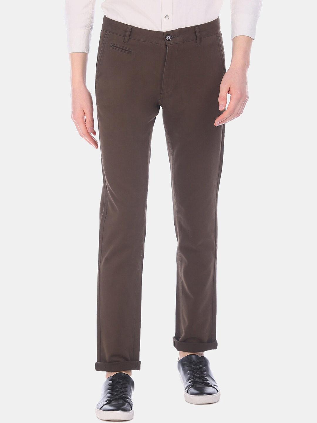

Arrow Sport Men Brown Solid Regular Trousers