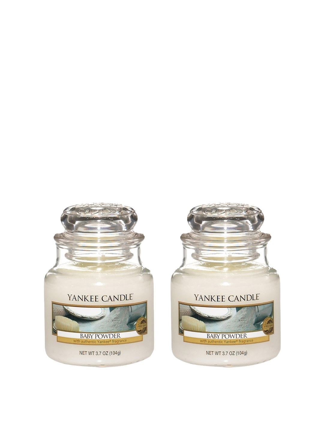 

YANKEE CANDLE Set Of 2 Small Jar Scented Candles, White