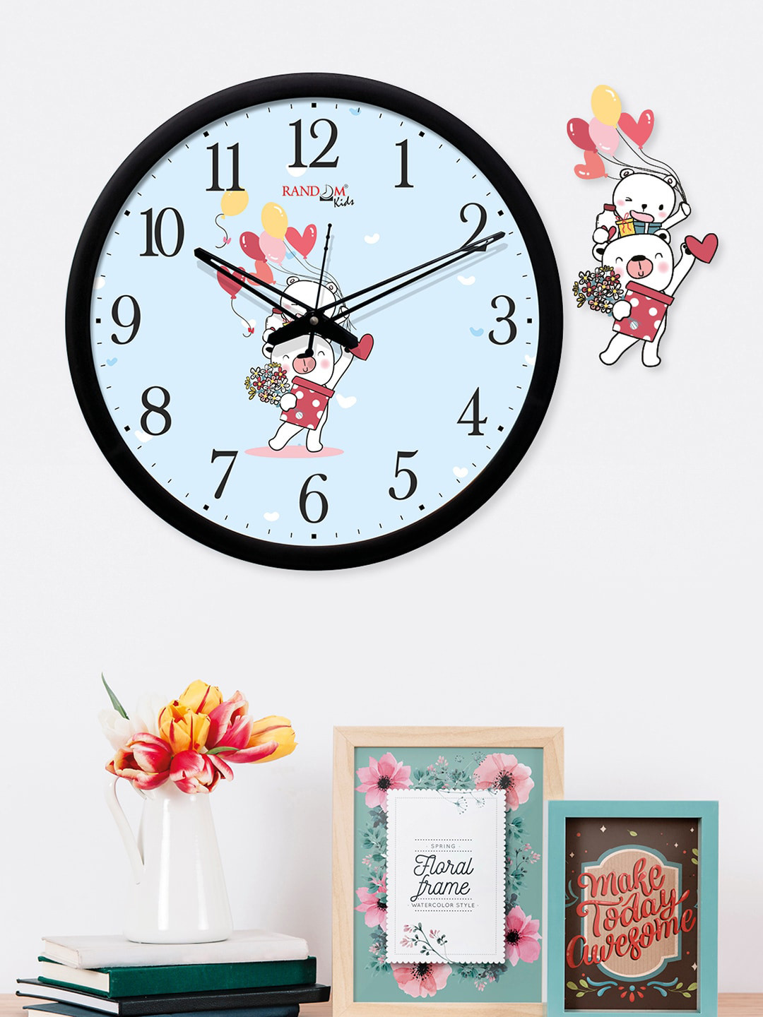 

RANDOM Blue Round Printed 30 cm Analogue Wall Clock