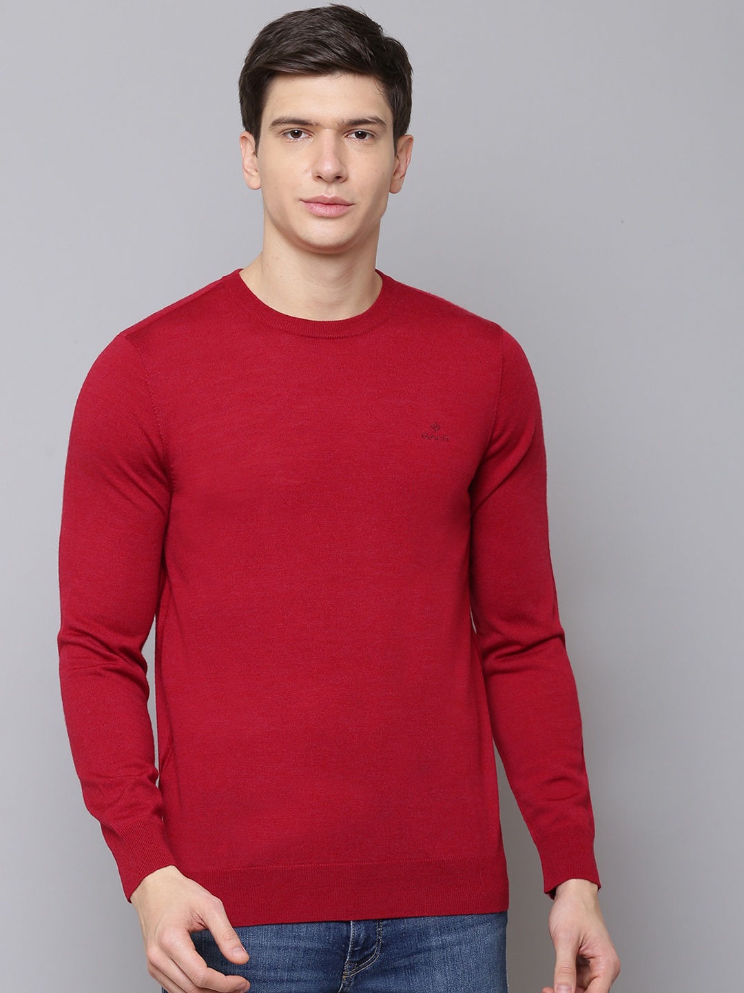

GANT Men Red Solid Pullover