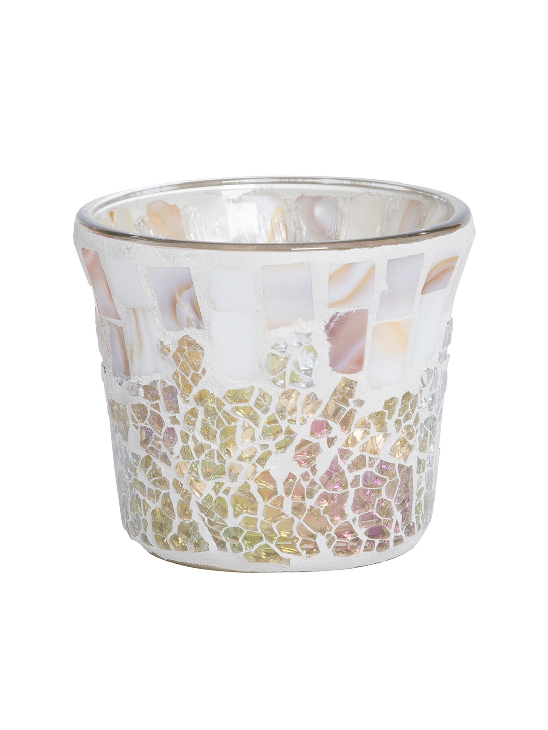 

YANKEE CANDLE White & Gold-Toned Candle Holder
