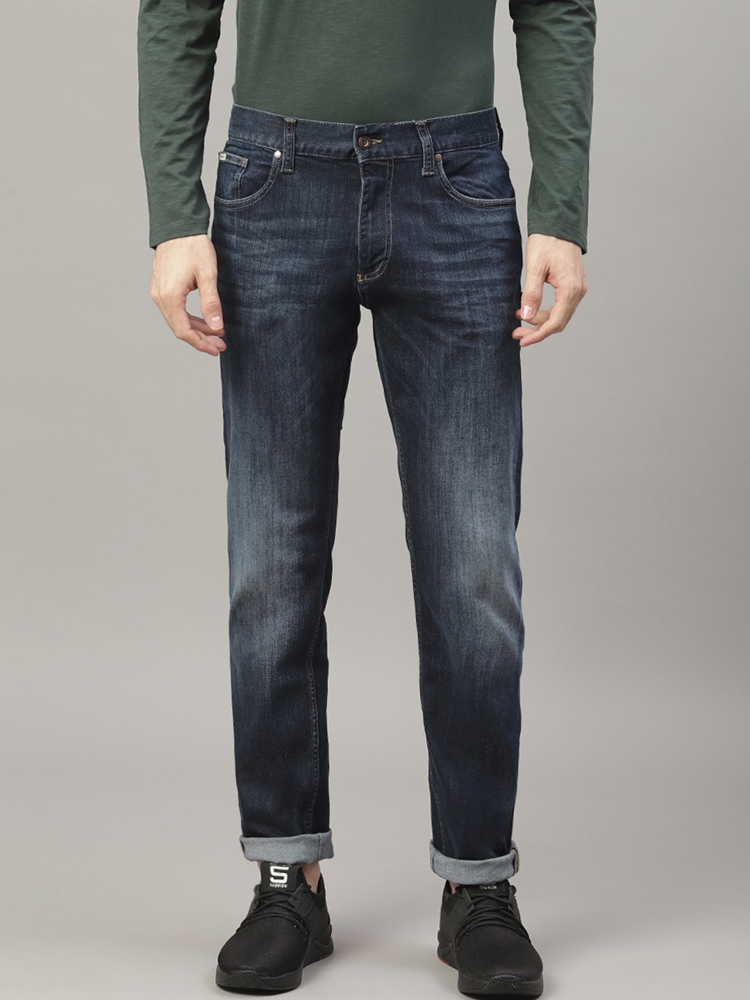 

LINDBERGH Men Blue Tapered Fit Mid-Rise Clean Look Jeans