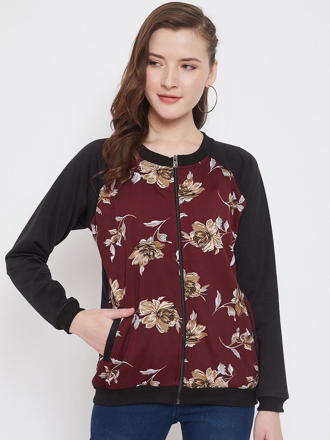 

PURYS Women Black Printed Tailored Jacket