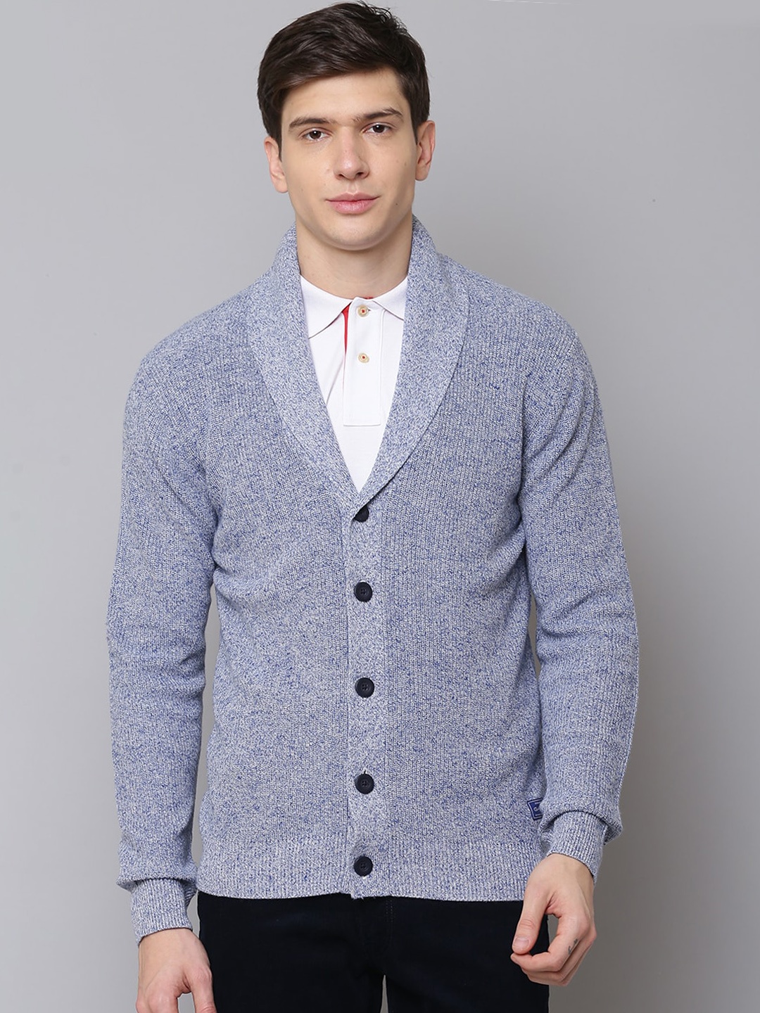 

GANT Men Blue Solid Cardigan