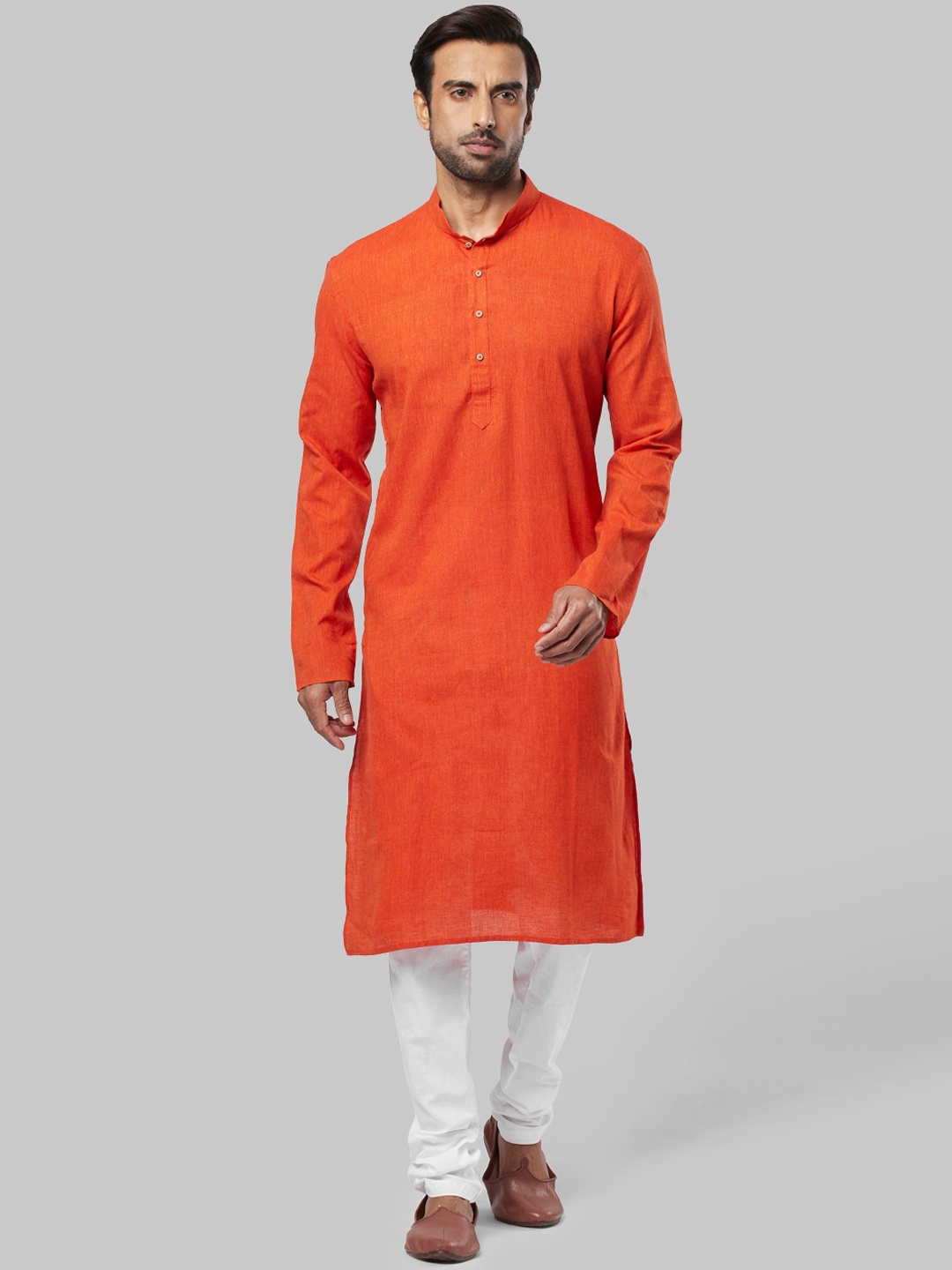 

Ethnix by Raymond Men Purple Woven Design Straight Kurta