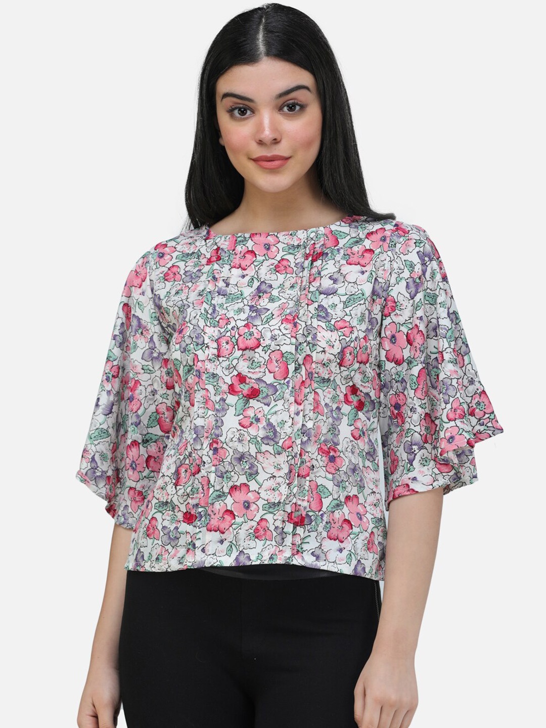 SCORPIUS Women White Printed Top