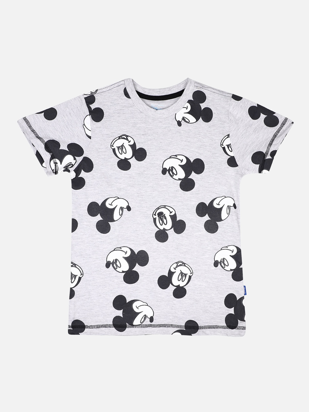 

PROTEENS Boys Grey Mickey Mouse Printed Round Neck T-shirt