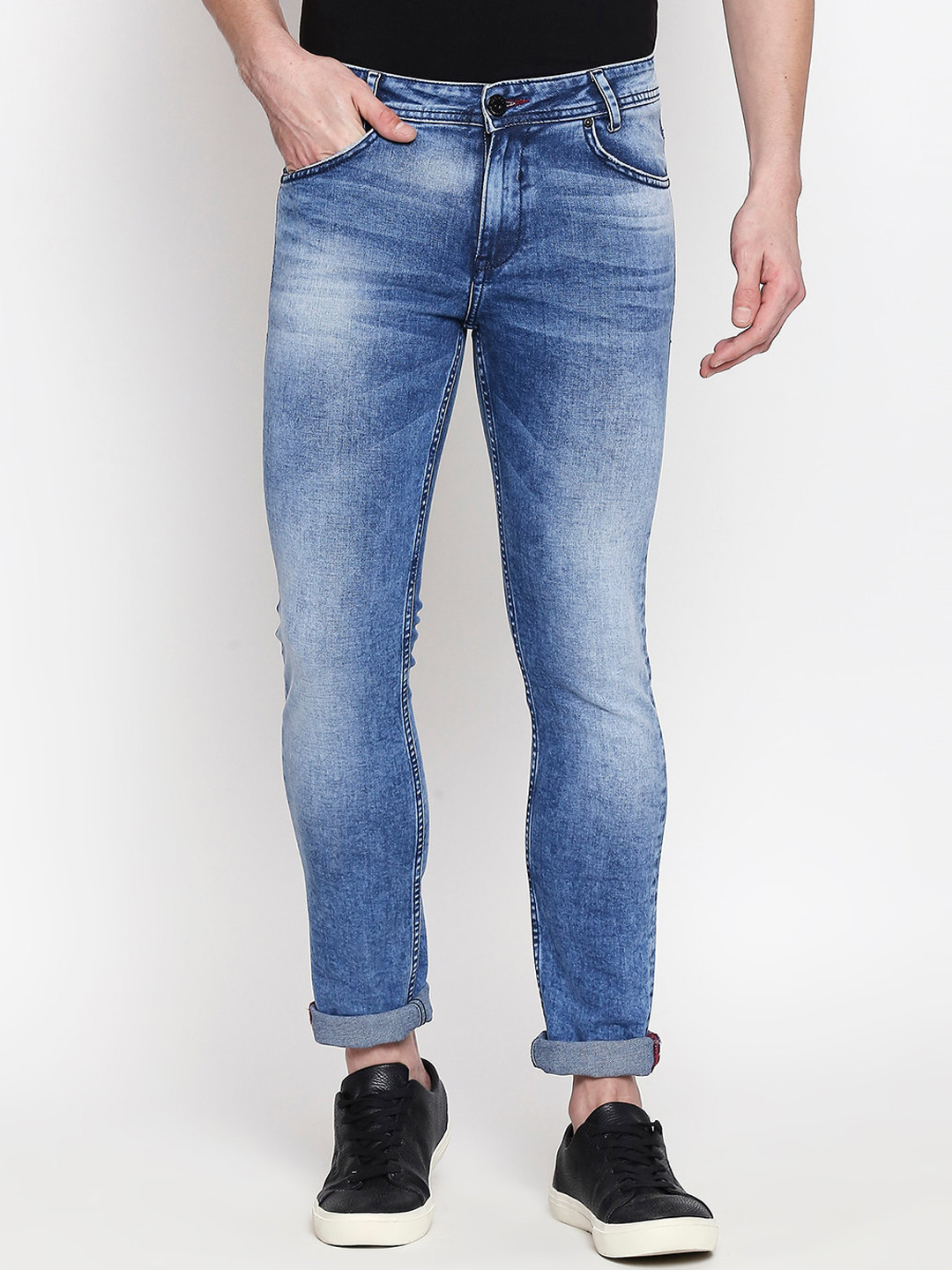

Mufti Men Blue Skinny Fit Mid-Rise Clean Look Jeans