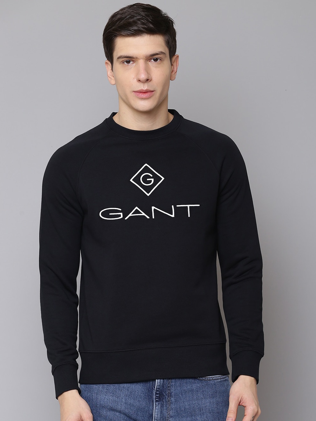 

GANT Men Black Printed Sweatshirt