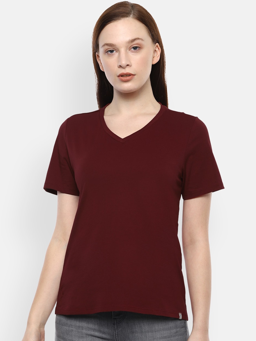 

Van Heusen Woman Women Maroon Solid Top