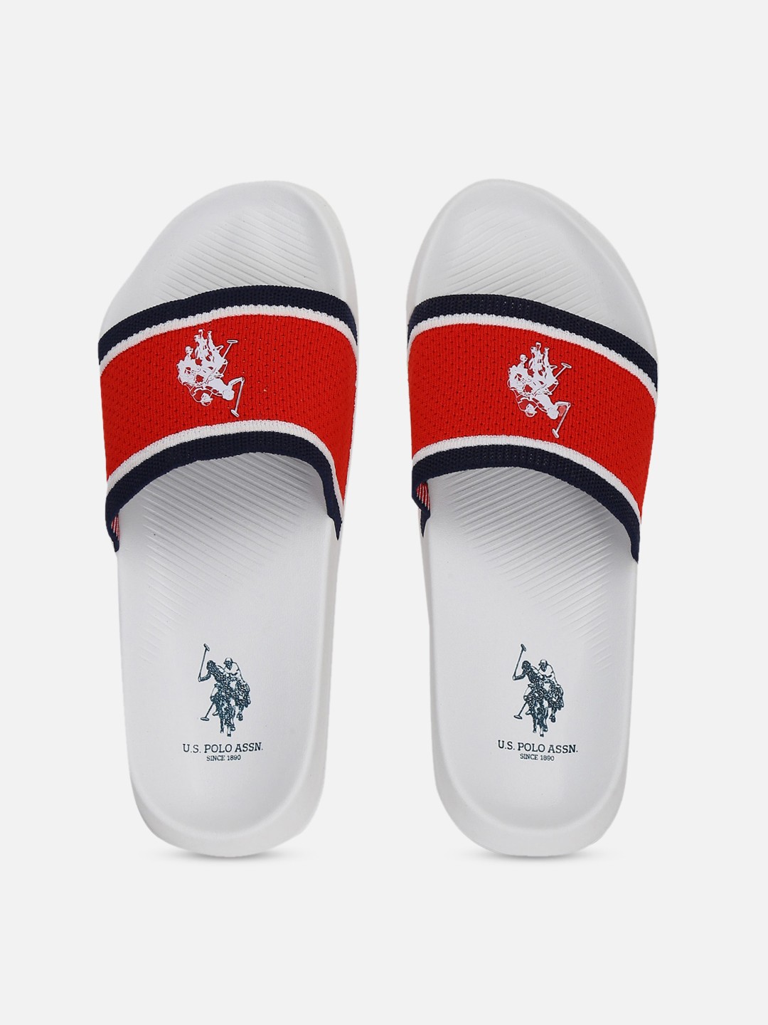 

U.S. Polo Assn. Men Red Printed Sliders