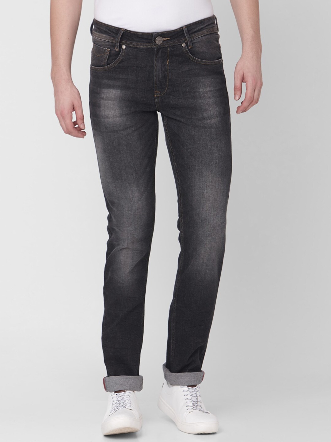 

Mufti Men Black Skinny Fit Mid-Rise Clean Look Stretchable Jeans