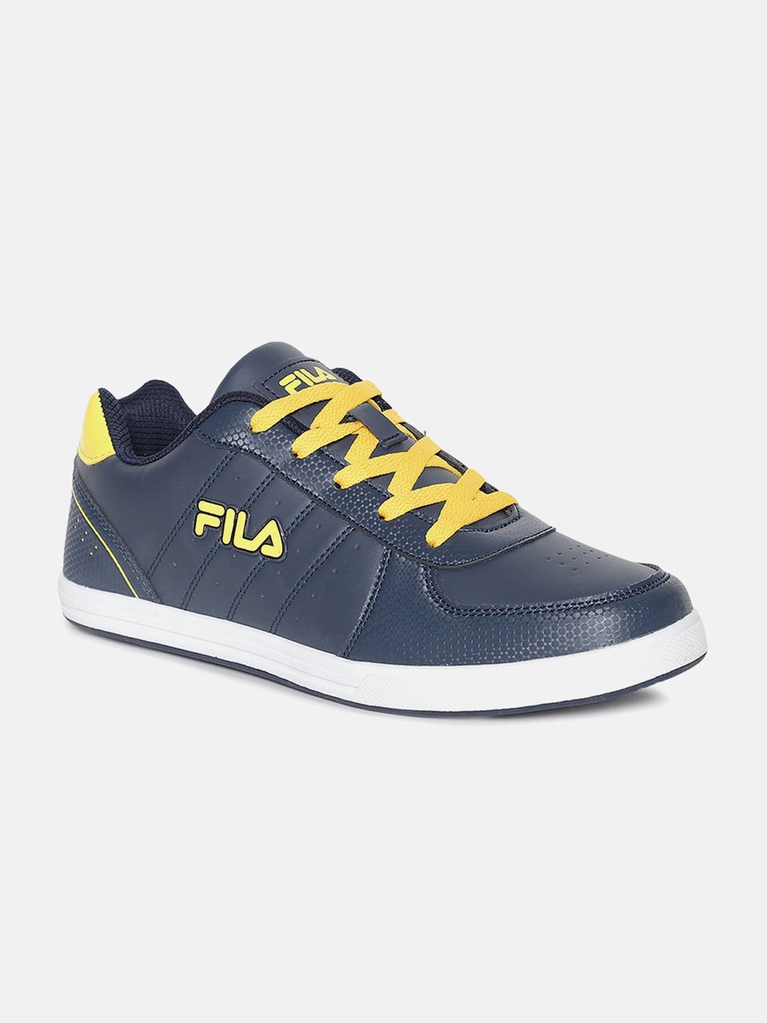 

FILA Men Navy Blue Textured Sneakers