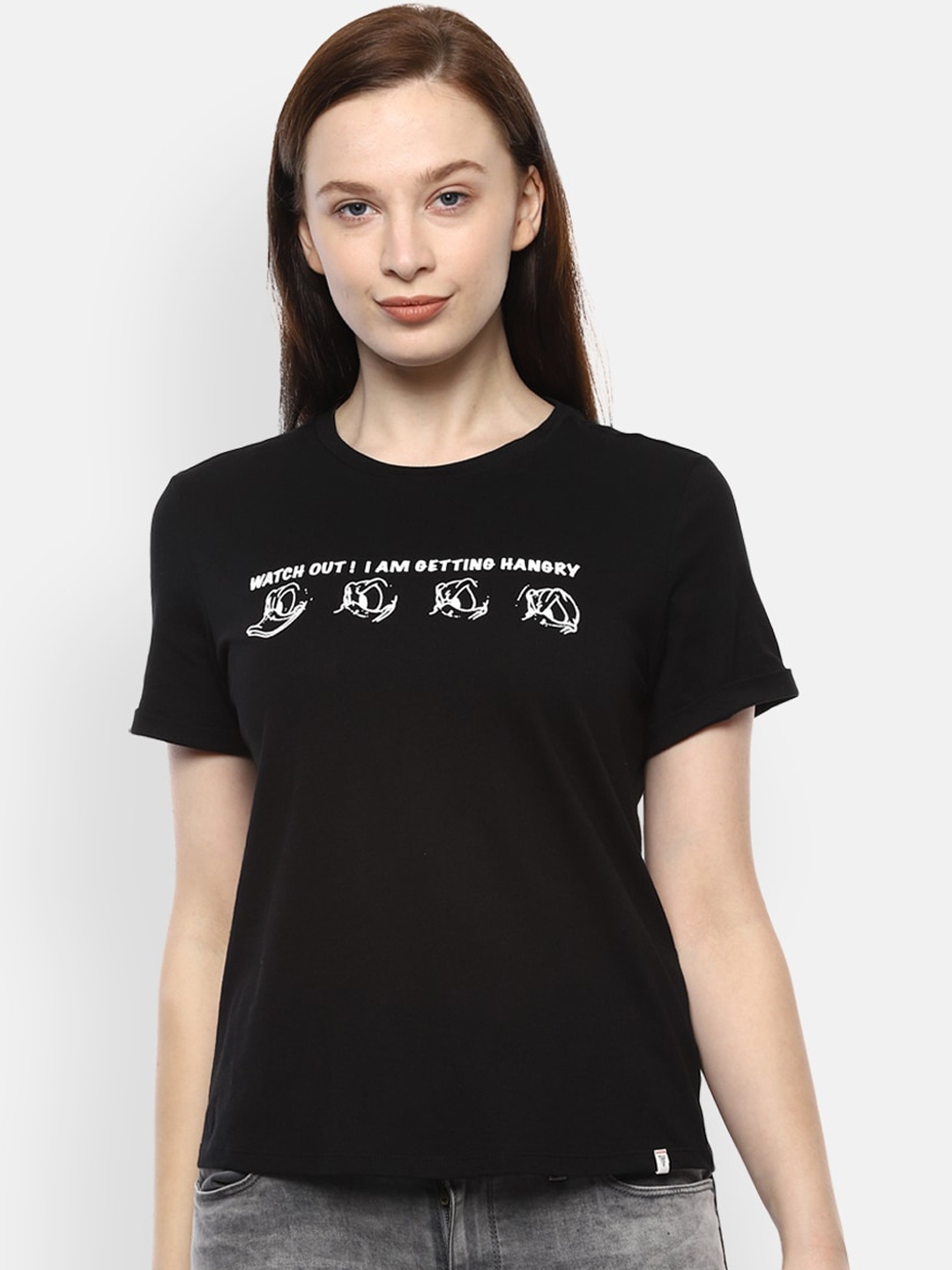 

Van Heusen Woman Black Printed Top