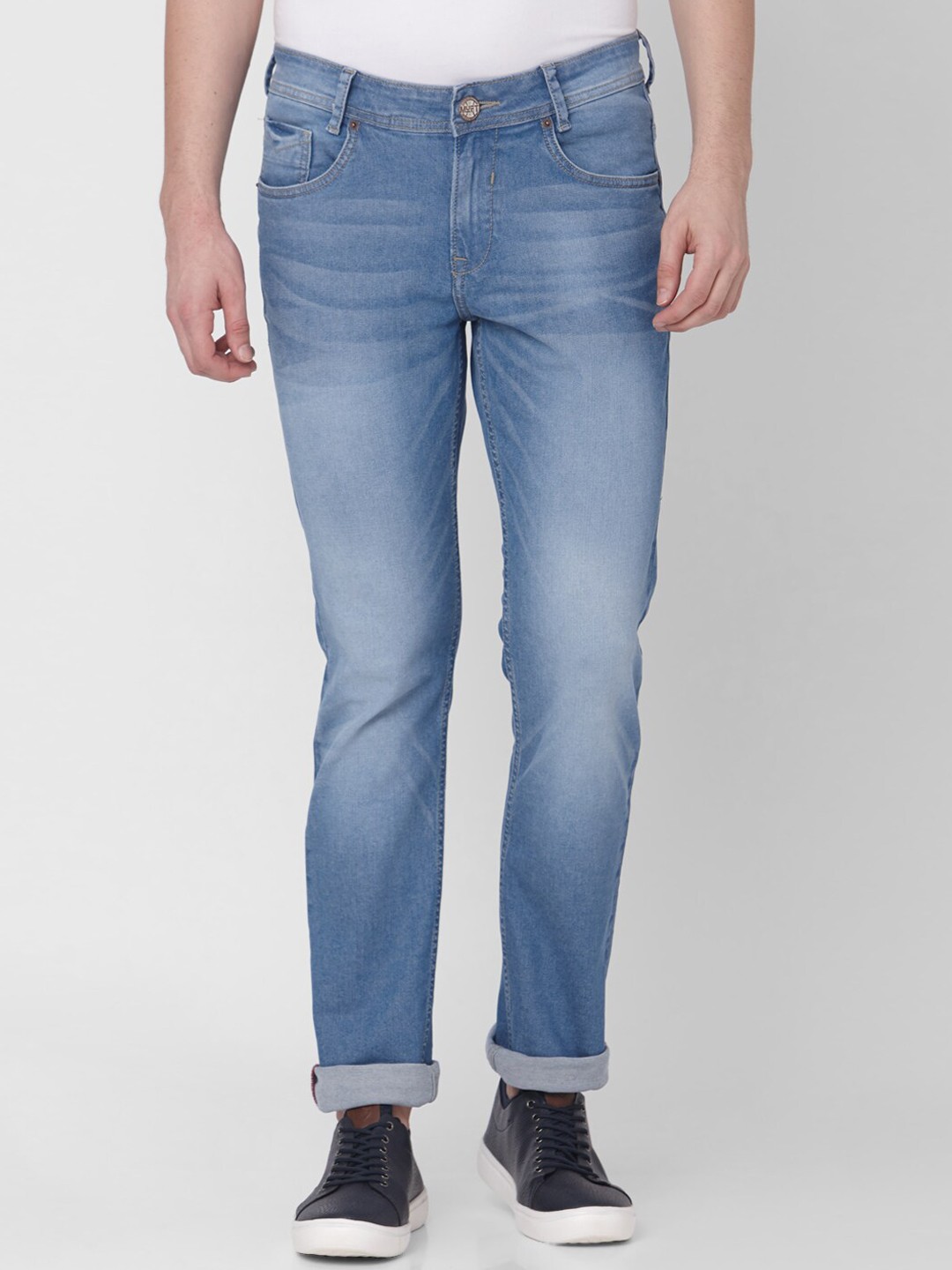 

Mufti Men Blue Skinny Fit Mid-Rise Clean Look Stretchable Jeans