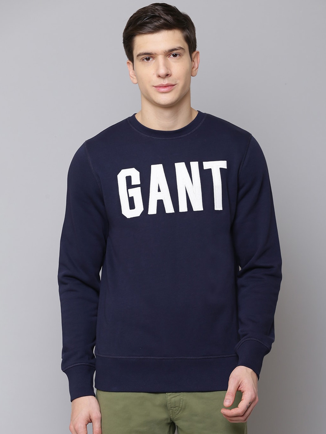 

GANT Men Blue Printed Sweatshirt