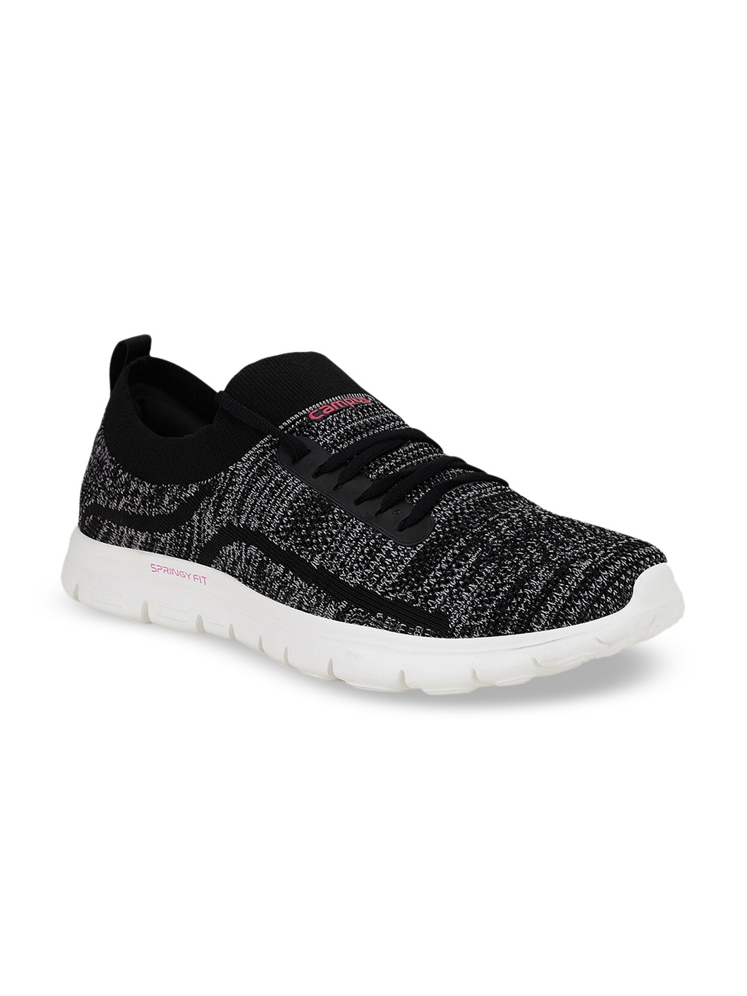 

Campus Women Black Mesh Walking Shoes