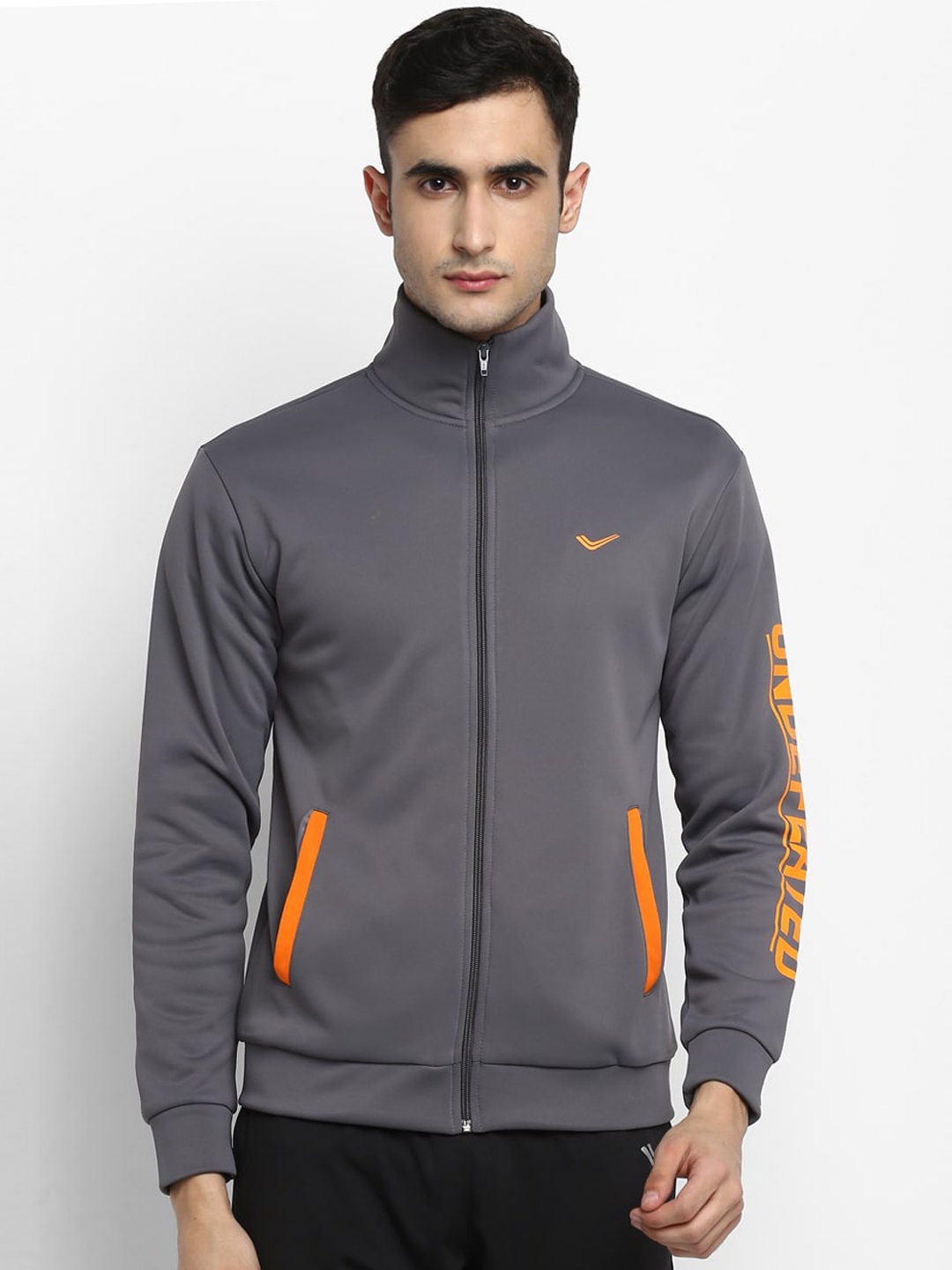 

Yuuki Men Grey Printed Sporty Jacket