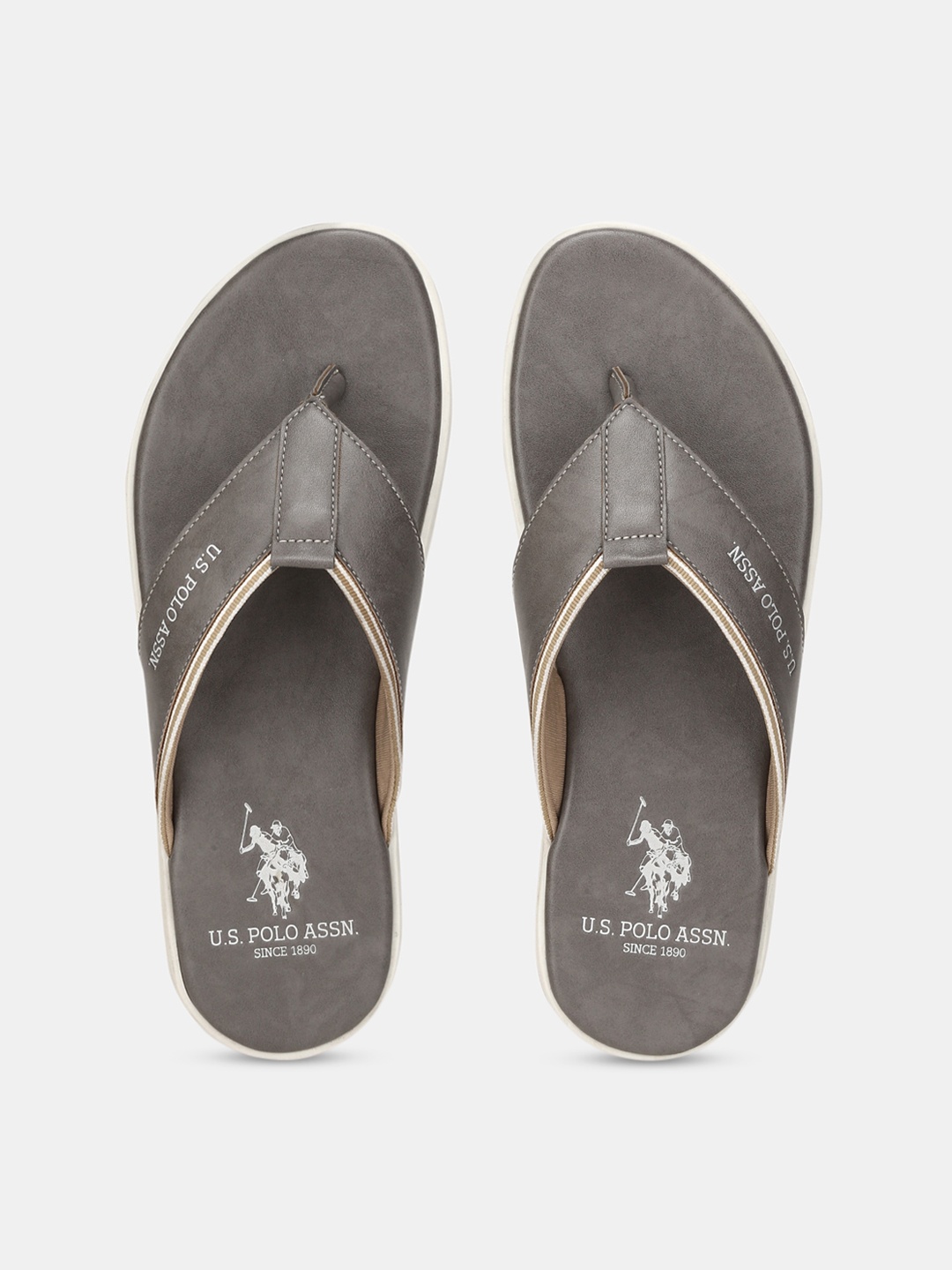 U.S. Polo Assn. Men Grey Comfort Sandals