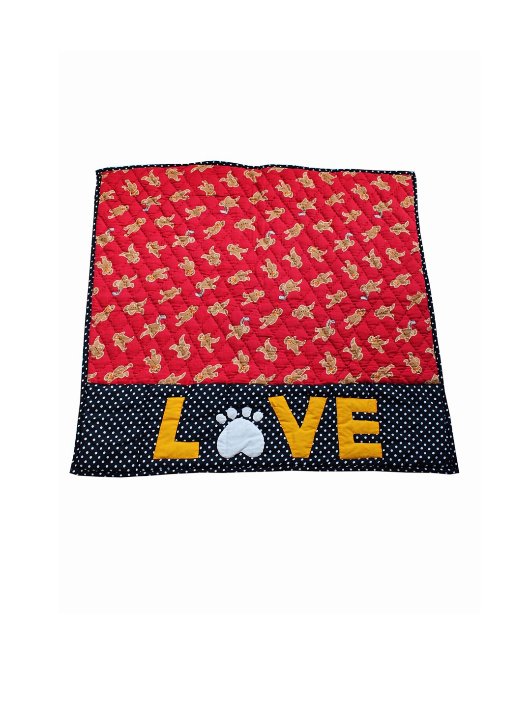 

LANA PAWS Gingerbread Man Dog Winter Blanket, Red