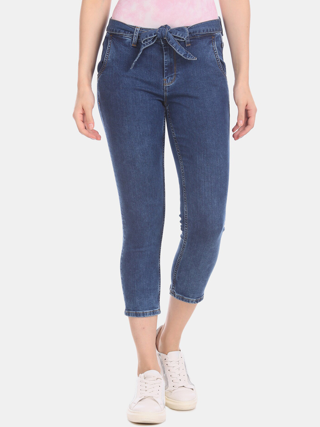 

U.S. Polo Assn. Women Blue Slim Fit Mid-Rise Clean Look Jeans