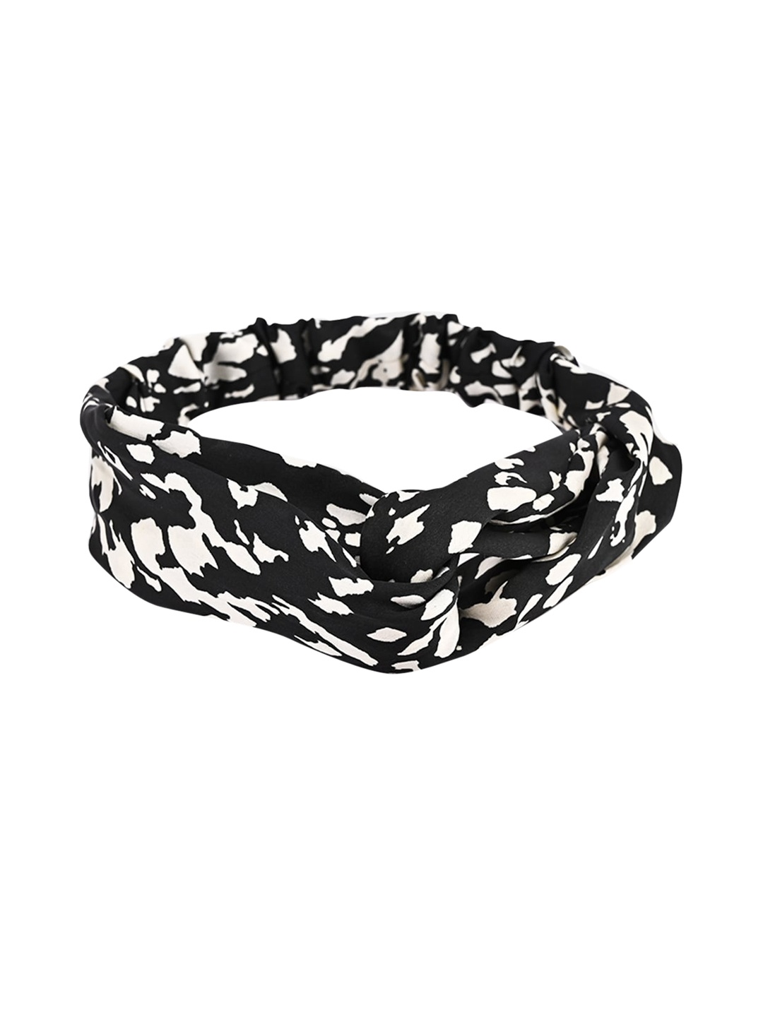 

BuckleUp Women Black & White Printed Hairband