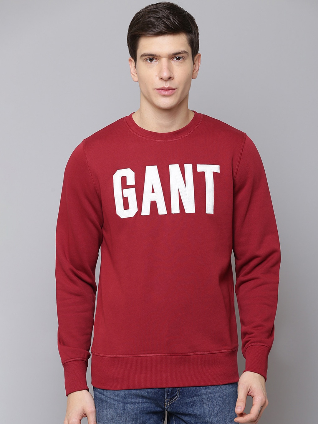 

GANT Men Red Printed Sweatshirt