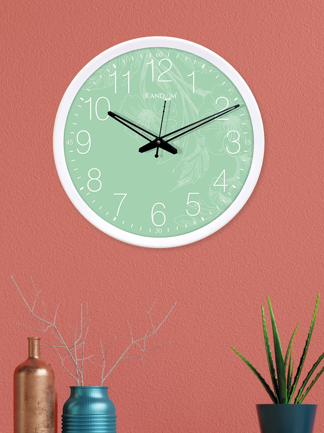 

RANDOM Green Dial Round Printed 30 cm Analogue Wall Clock