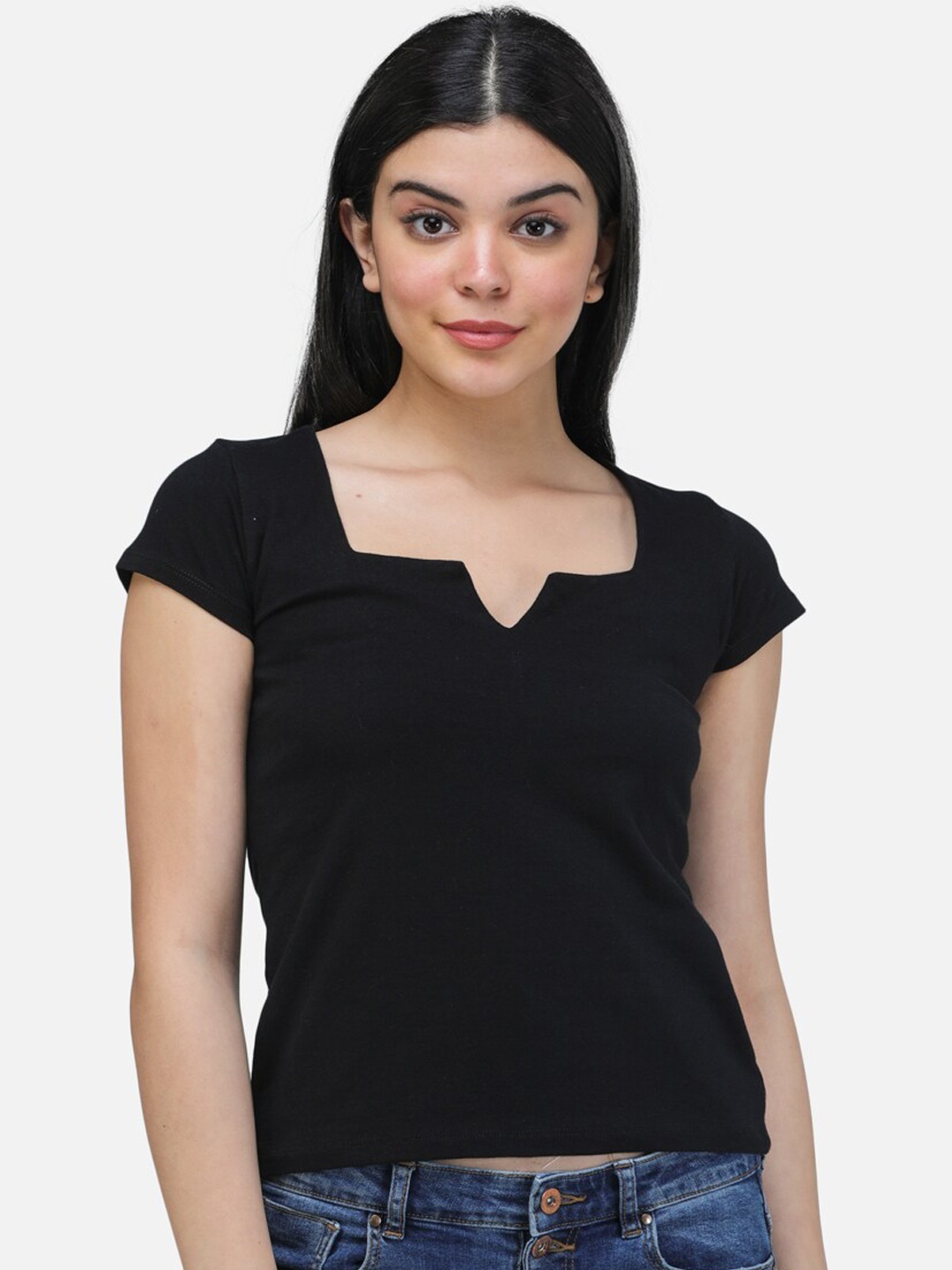

SCORPIUS Women Black Solid Top